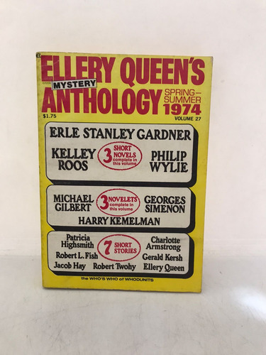 Ellery Queen Anthology Spring Summer 1974 (usado) 