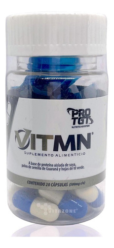VITMN (energizante) 20 Cápsulas De 500 Mg  - PROTGT - Sin sabor