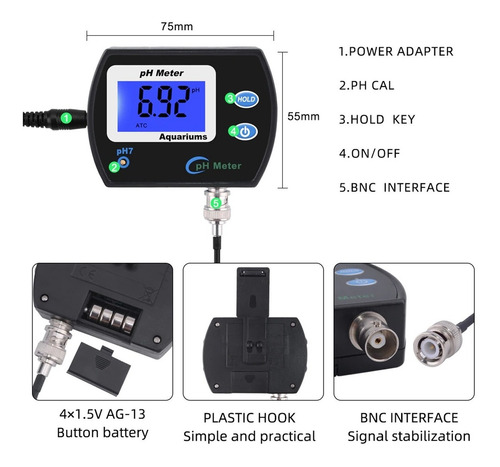 Medidor De Ph Preciso Eletrônico Profissional Para Aquário