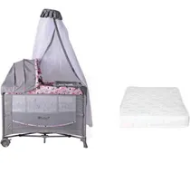 Comprar Cuna Para Bebe Ebaby Con Colchon Cambiador Recien Nacido Color Rosa