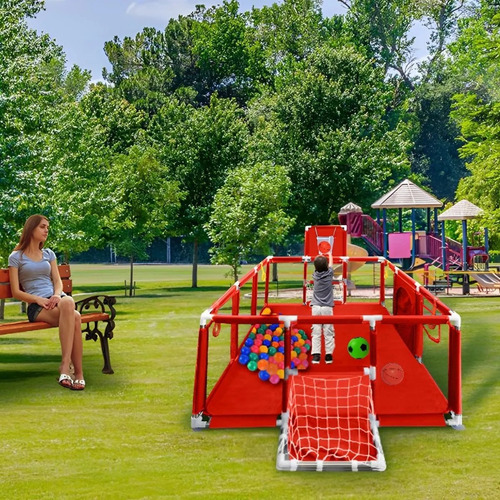 Babeefly Corral Para Bebé 180x120cm Corralitos Bebé Juego De Niños Gimnasio Con Tapete De Bebe Ocean Ball Bebe Accesorios Corrales Colecho Bebe Cercado De Bebé Juego De Niños Gimnasio Plus Rojo