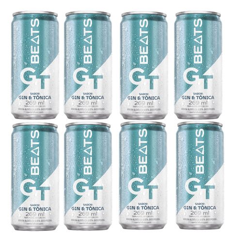 Kit 8 Skol Beats Gt Gin E Tônica 269ml Prático E Refrescante