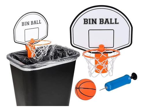 Juego De Baloncesto Con Cubo De Basura Con Clip (incluye Aro