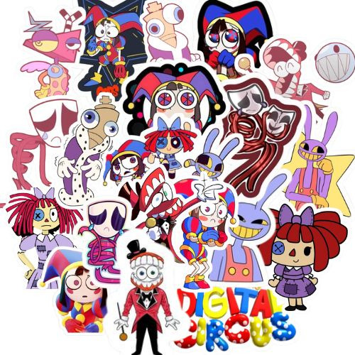 Digital Circus 50 Stickers Personajes Digital Circus