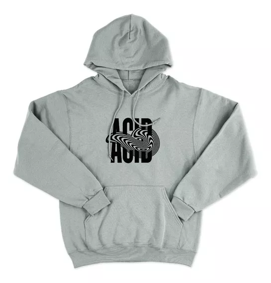 Buzo Algodon Gris - Acid Aesthetic Hoodie Tumblr