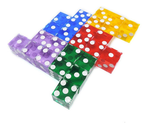 Dados De Casino De 19 Mm Con Los Bordes De Los Números De Se