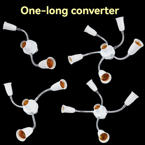 Adaptador Divisor De Bombilla Led E27 Ajustable Para Oficina