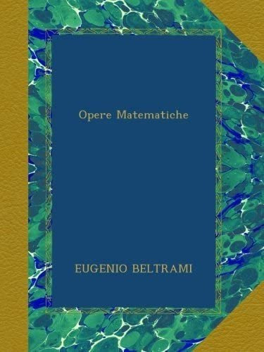Libro: Opere Matematiche (italian Edition)