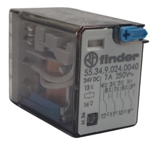 Relé Electromagnético Finder Mod.5534 De 4 Inversores 24vdc