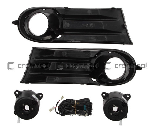 Imagen 3 de 10 de Kit Faro Auxiliar Gol Trend C/rejilla 2008 2009 2010 11 2012