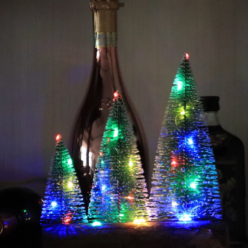 Imagen 5 de 7 de Puesta De La Mesa Mini Luces Led Del Árbol De Navidad
