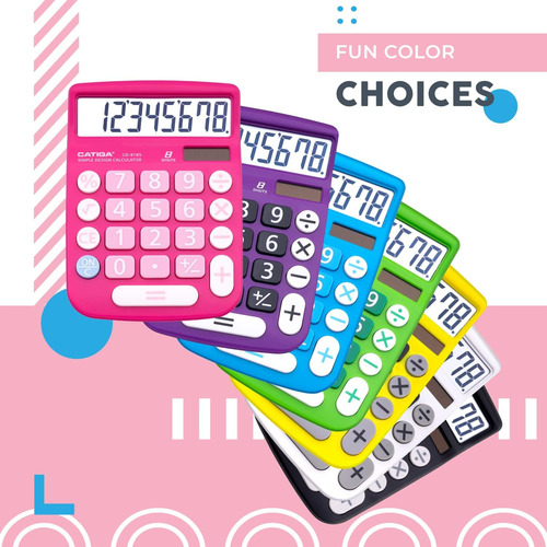 Calculadora Catiga Basica De Escritorio Rosa