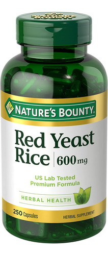 Natures Bounty Red Yeast Rice 600mg Organico 250 Cap