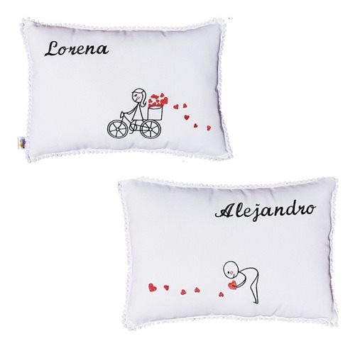 Almohadon Duo Enamorados San Valentin Personalizado Te Amo 