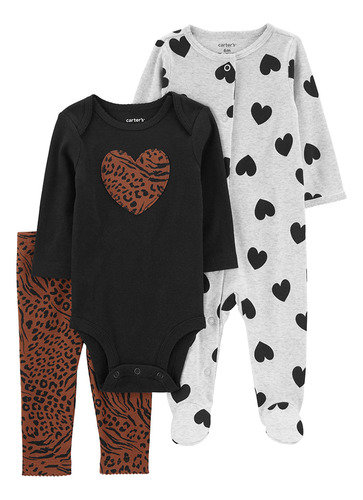 Carter´s Set 3 Piezas Osito Pijama Body Pantalon  1o553510