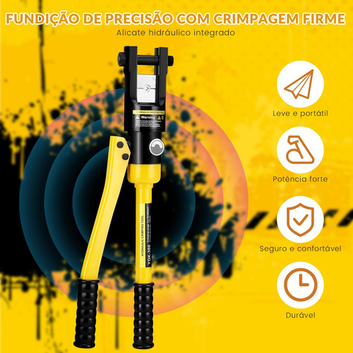 Alicate Hidraulico Prensa 12t Terminal Crimpador 16 A 300mm