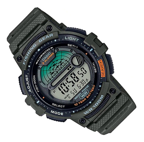 Imagen 2 de 6 de Reloj Hombre Casio Outgear Ws-1200h Pesca Fases Lunares