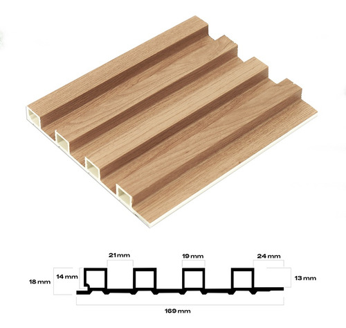 Wpc Wall Panel Por Caja De 14 Unds Color Roble _ Decorplas