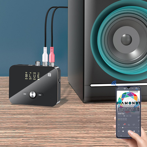 Receptor Transmisor Bluetooth 5,0 Con Control Remoto 2 En 1