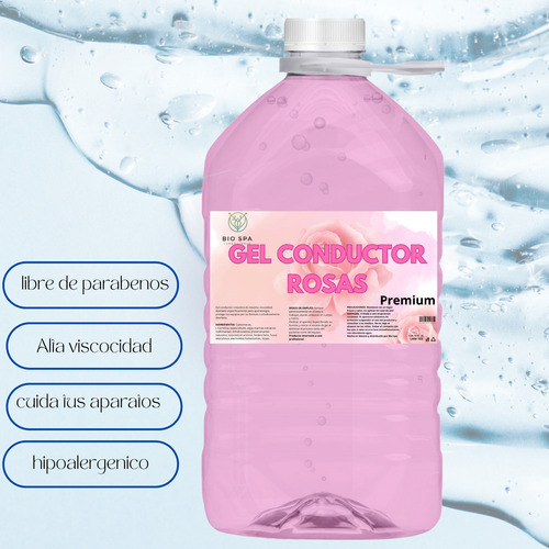 Gel Conductor Rosas 5 Lts Premium Para Aparatologia