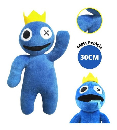 Pelúcia Azul Babão Rainbow Friends Roblox Monstro Blue 30cm