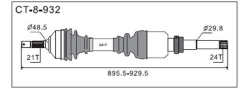 Semieje Peugeot 206 1.9 Diesel Derecho