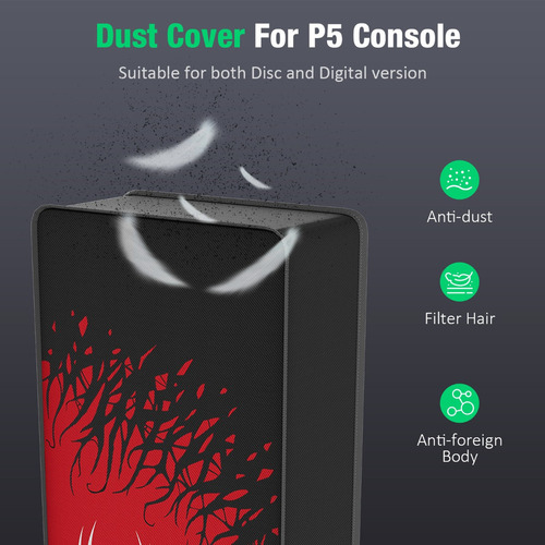 - Cubierta Antipolvo Para Consola Ps5, Edición Digital Y
