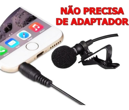Microfone De Lapela Com Fio Profissional Celular