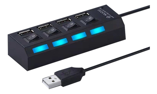 Multi Puerto Usb Hub Splitter 4 2.0 Para Laptop Expansor Un