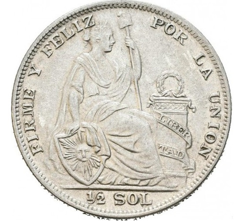 Moneda De Plata 0,500 De 1/2 Sol De Oro 1935, 30mm. U N C