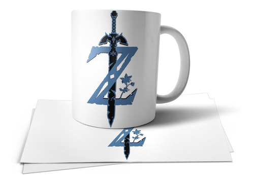 Legend Zelda Leyenda Breath Wild Logo Z Taza T P E
