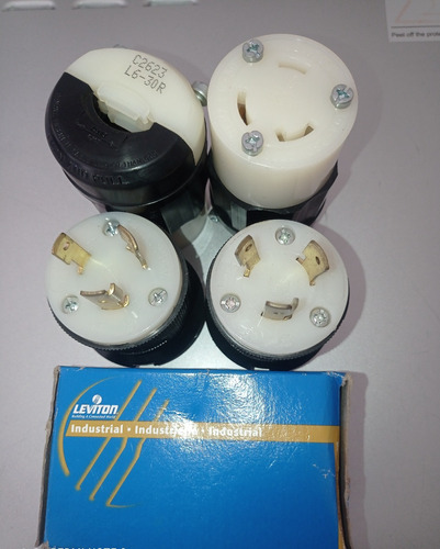 Toma Nena Industrial Superficial L6-20r 250v Marca Leviton