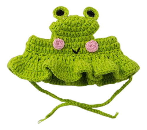 Gorro De Gato Tejido A Mano, Gorro De Ganchillo Para S Verde