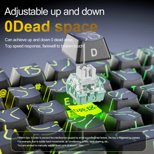 Teclado Magnético Mecânico Attack Shark X68he Rgb 8k
