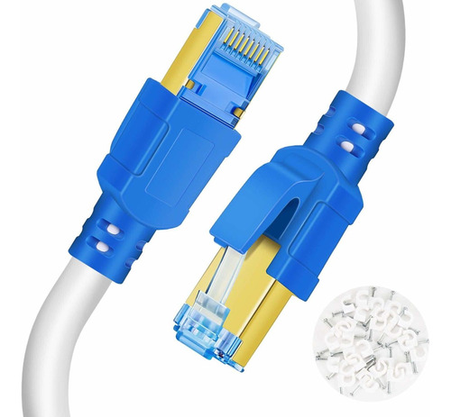 Cable Ethernet Cat8 De 100 Pies, Cable Lan Largo De Red...