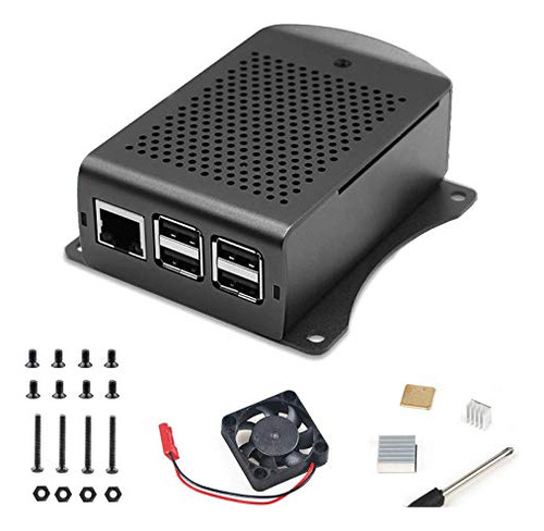Funda Makerfocus Para Raspberry Pi Con Ventilador, Raspberry