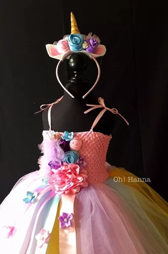 Unicornio Crochet Con Tul Para Niña