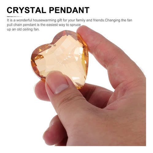 Colgante En Forma De Corazón De Cristal Con Cadena De Ventil