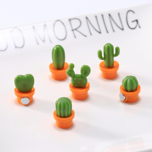 Set De 6 Pegatinas Con Forma De Cactus Para Nevera