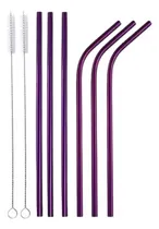 Comprar Set 6 Popotes Acero Inoxidable Ecológicos + Cepillo 30oz