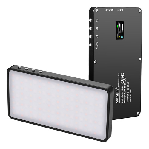 Panel De Luz Led Rgb Manbily Mfl-07 Portátil Para Video