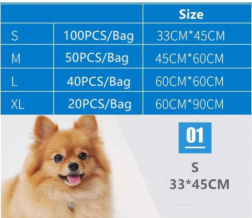 Imagen 6 de 10 de Pañal Para Perros De Piso Entrenamiento Absorbente 50 Unid