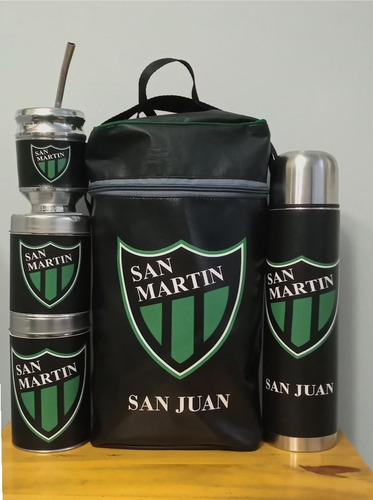 Equipo De Mate Set Matero San Martín De San Juan. Ecocuero