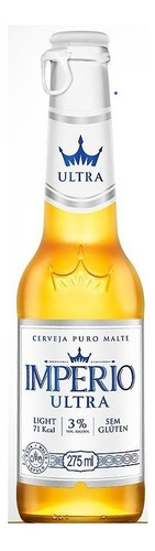 Cerveja Império Ultra Light Sem Glúten C/12 Garrafas 275ml