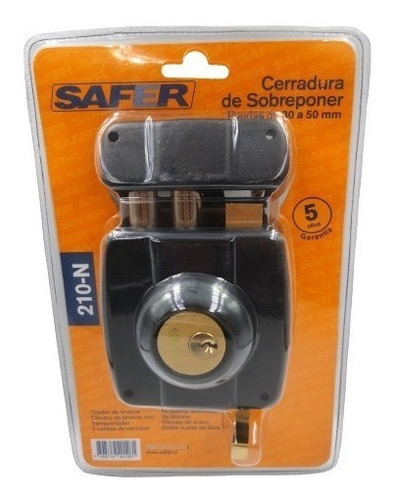 Chapa Cerradura Sobreponer Safer 210n S/caja Tipo Scanavini