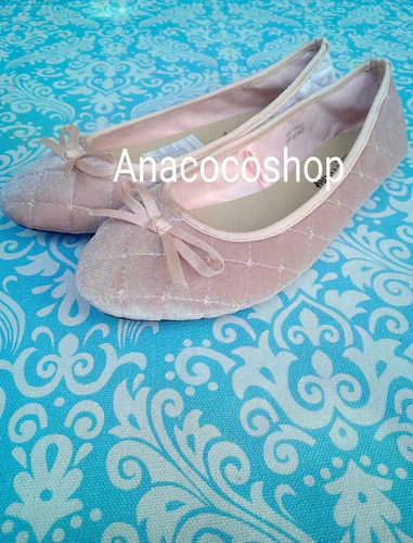 Flats Terciopelo Rose Rosa Nude Velvet Tallas 37