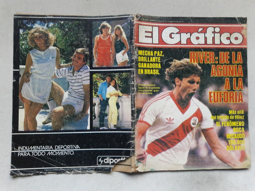 Revista El Gráfico Nº 3416 River Español - Velez Boca - 1985