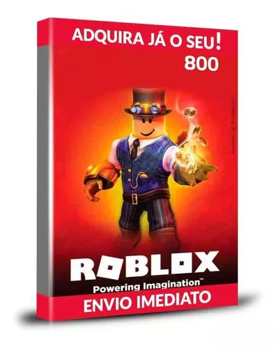 Cartão Roblox 800 Robux - Crédito De 800 Robux Digital - Desconto no Preço