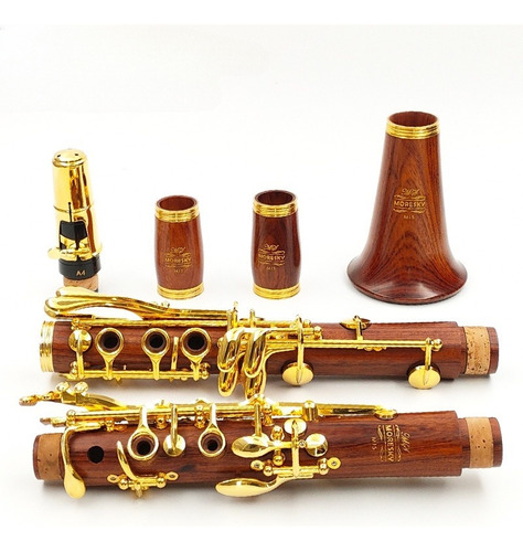 Clarinete Profesional Red Wood De Palisandro En Si Bemol Dor