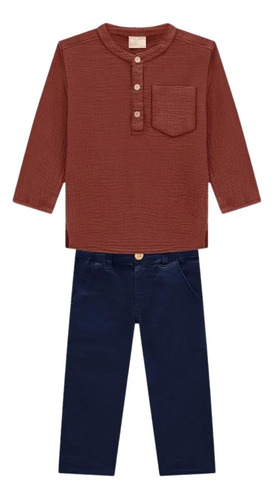 Conjunto Infantil Masculino Camisa Calça Milon Blogueirinho